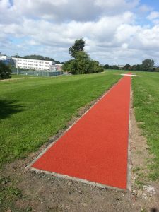 Polymeric Long Jump Pit Installation in Liverpool, Merseyside