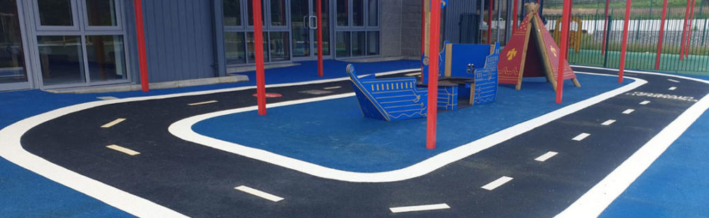 Rubber Playground Surface Construction