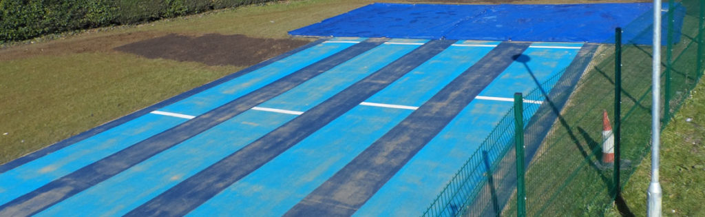 Multi Lane Polymeric Long Jump Construction in St Albans, Hertfordshire