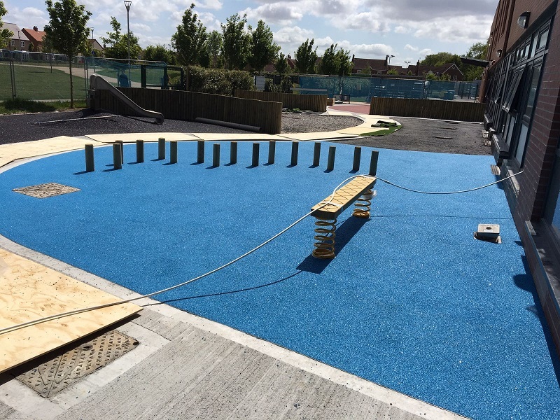 Rubber and Artificial Grass Play Area in Middlesbrough