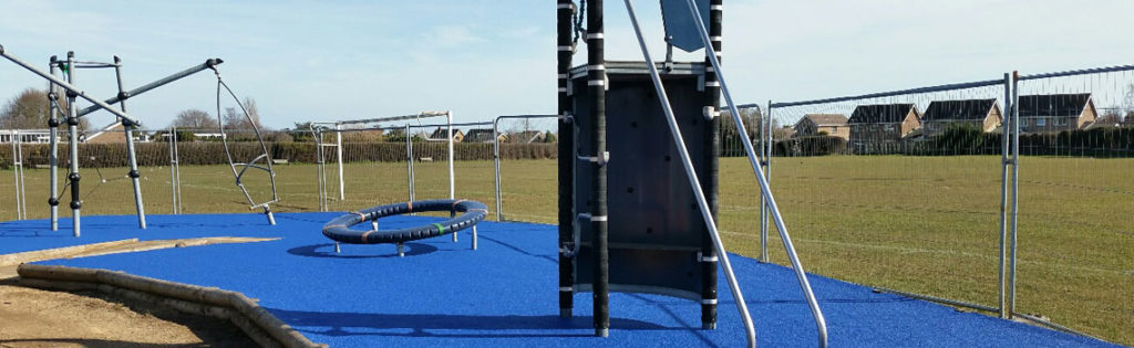 Safety Surfacing for Fitness Trim Trail Made From Timber
