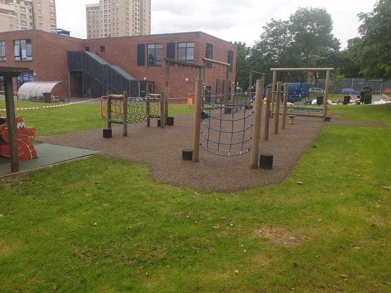 Colourful Rubber Playground Flooring Installation in Wakefield