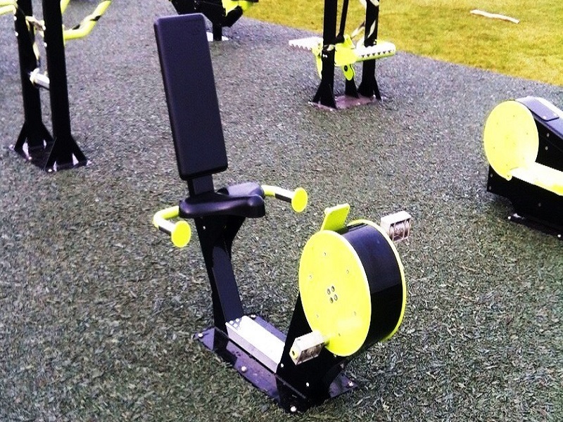 Rubber Mulch Track Installation in Appleton Primary, Warrington