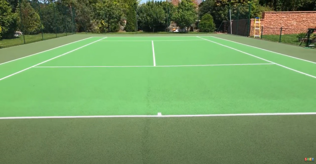 Cleaning and Painting of a Tennis Surface in Manchester