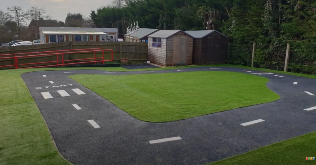 Artificial Grass and Wetpour Roadway Construction in Liverpool