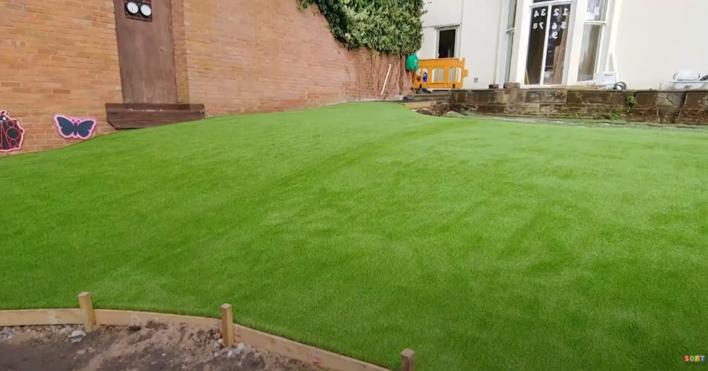 Artificial Grass and Wetpour Pathway Installation at a School in Birmingham