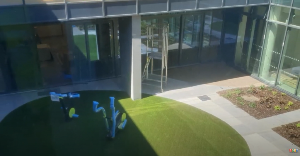 Artificial Grass with Rubber Shock Pad Installation at St Ann's Hospital, London