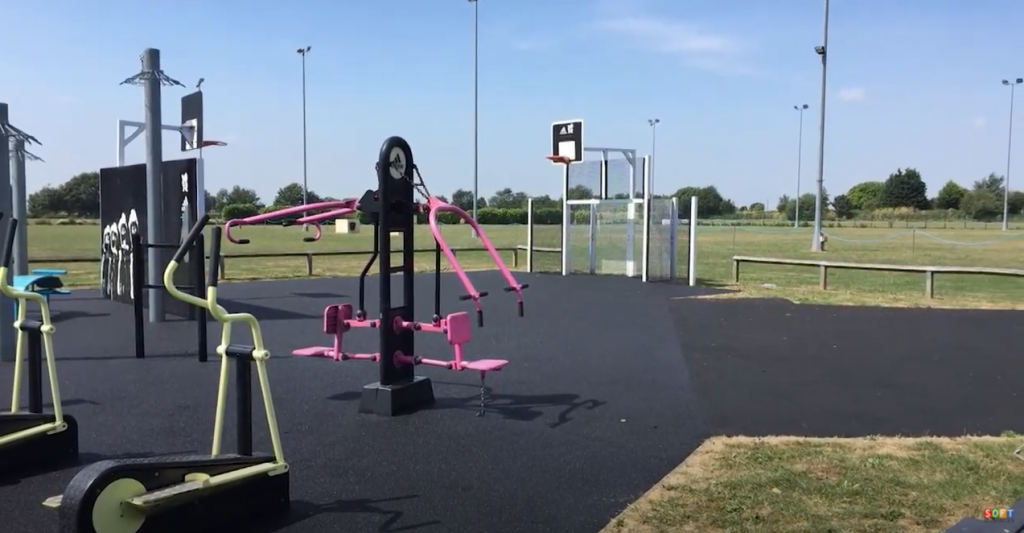 Black Wetpour Overlay at a Playground in Peterborough, Cambridgeshire