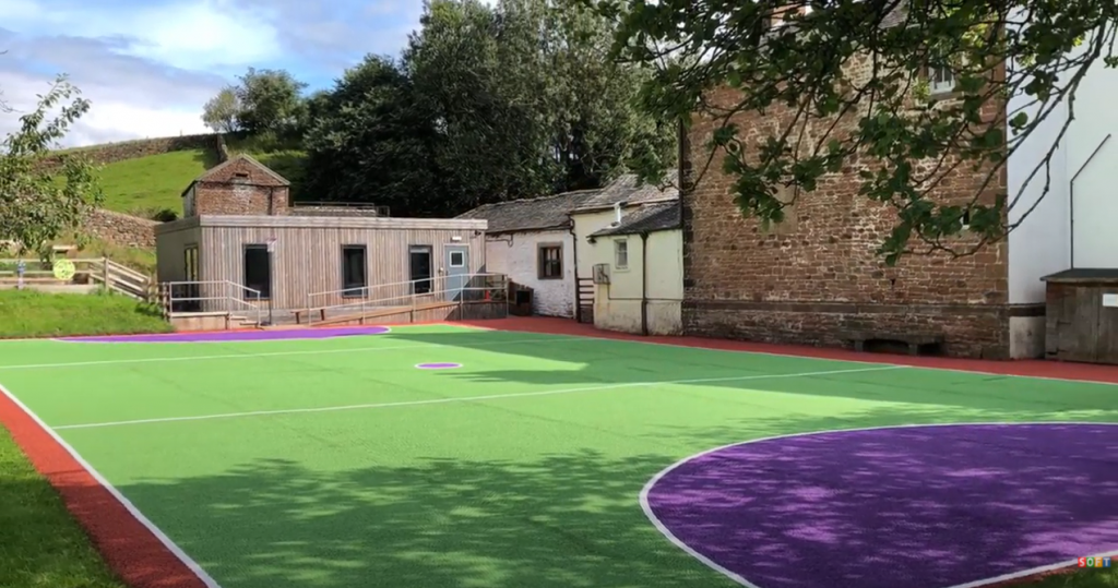 Sports court cleaning and painting in Sheffield, Yorkshire