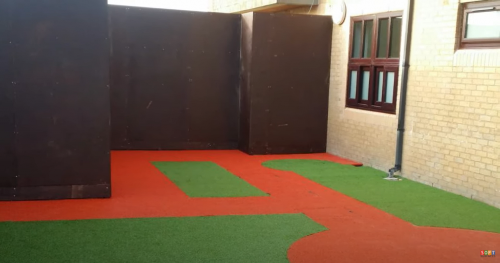 Wetpour & Artificial Grass Installation at Hillview Hospital, Wales