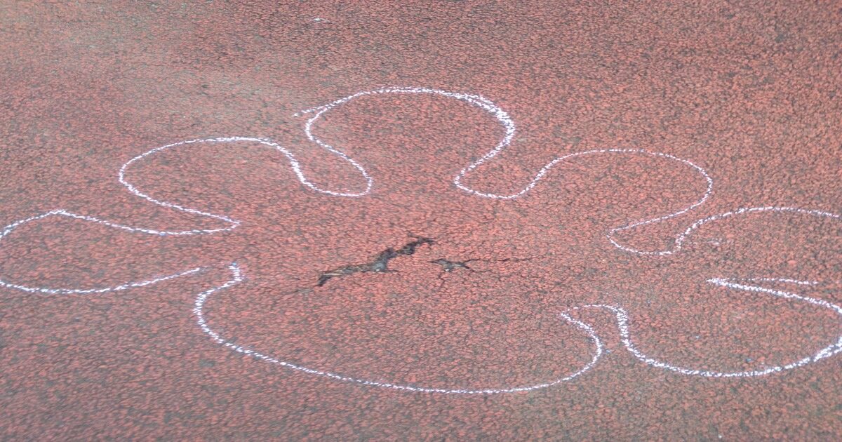 Wetpour Patch Repair Marking Out
